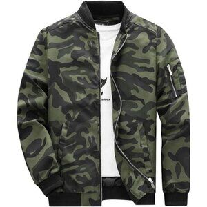 Men's Slim Fit Lightweight Softshell Flight Bomber Jacket Coat